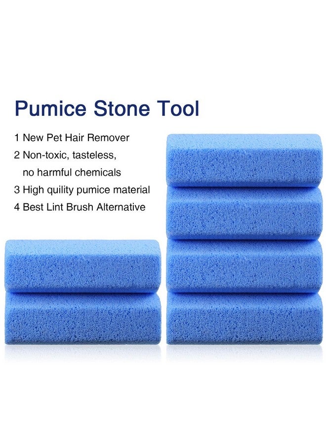 Mudder Mudder 6 Pieces Pet Hair Remover for Dog Cat Pet Hair Stone Remover Pumice Pet Hair Rock Removal Tool for Laundry Furniture Reusable Dog Hair Remover Easy to Clean, Blue, 4 Inch - Image 5
