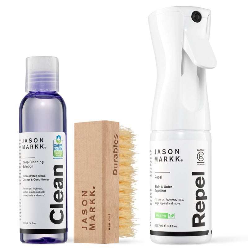 Jason Markk Essential Kit & Repel Spray, Shoe Cleaner, 3-Piece Set for Footwear - Image 1