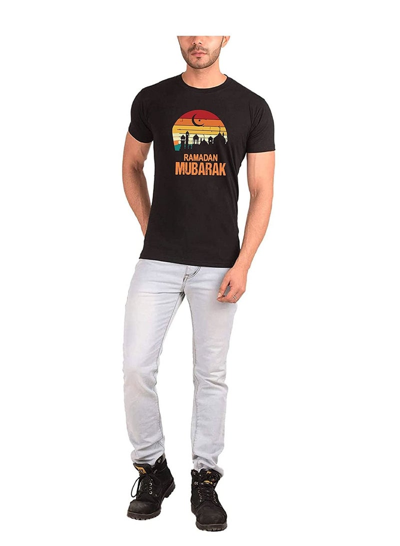 PRINTSHOP4ME Ramadan Printed Round Neck Cotton Mens Tshirt Design 10 - Image 5