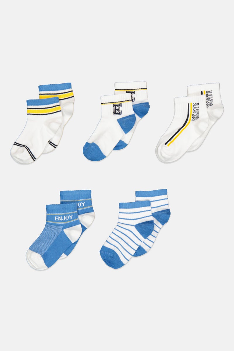 RBX Kids Boy 5 Pair Quarter Socks, Multicolor  - Image 2