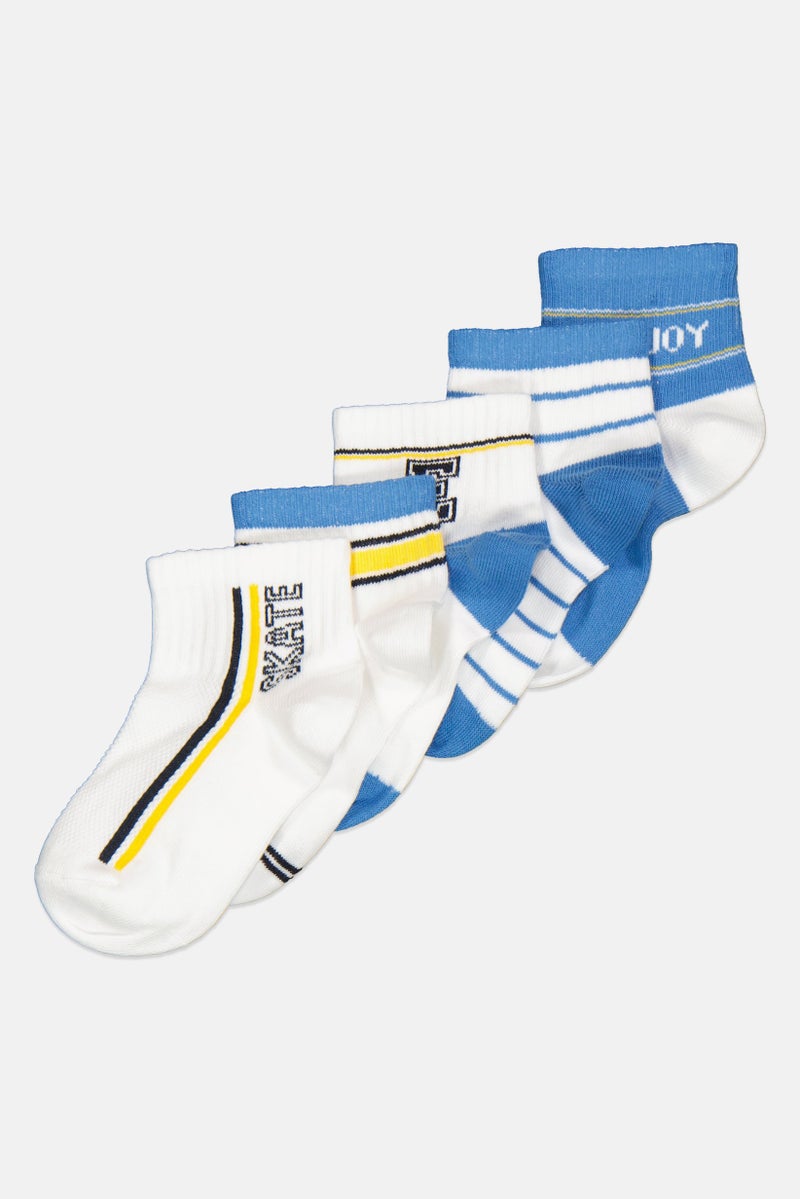 RBX Kids Boy 5 Pair Quarter Socks, Multicolor  - Image 1