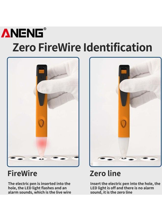 NIBEMINENT VD02 Non-Contact LED Voltage Tester Yellow/White/Black  - Image 4