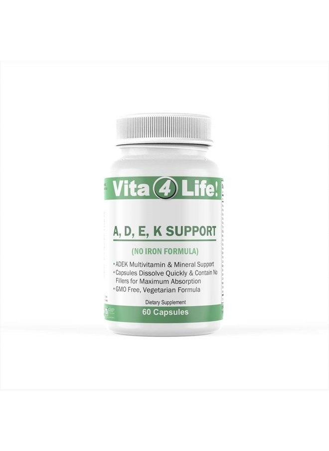 Vita4Life , ADEK Support, No Iron - 60 Count  - Image 1