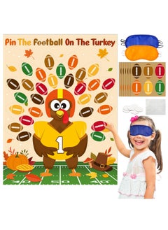 Thanksgiving Turkey Party Games - Thanksgiving Turkey Pin The Tail Games For Kids Pin The Football On The Turkey Party Sticker Games Thanksgiving Football School Classroom Activities Supplies - pzsku/Z3658771D6DAAD30E2754Z/45/_/1734348274/4afcac03-6492-438a-a3d4-696e0b5fb8ae