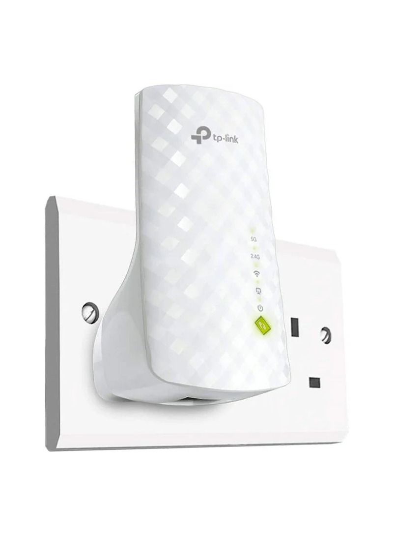 TP Link WiFi Extender with Ethernet Port Dual  5GHz 2.4GHz,Up to 44% more bandwidth than single booster amplifier supports RE220  - Image 1