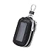 Zosgrew Car Key Case Doublelayer Leather Multifunction Car Remote Case Key Fob Pouch with Metal Hook for Men and Women Car Keys Black - Image 2