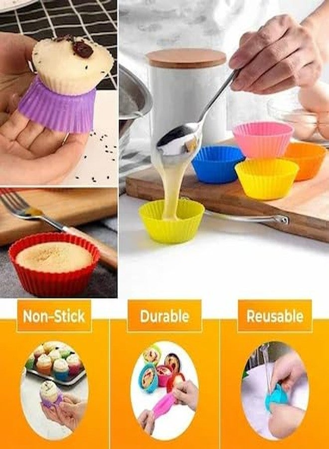 Royals Silicone Muffin Cupcakes Mould, 6pc Set (Square), | Cake Mould, Muffin Cake Cup Cake Moulds, Silicone Molds | - Image 3