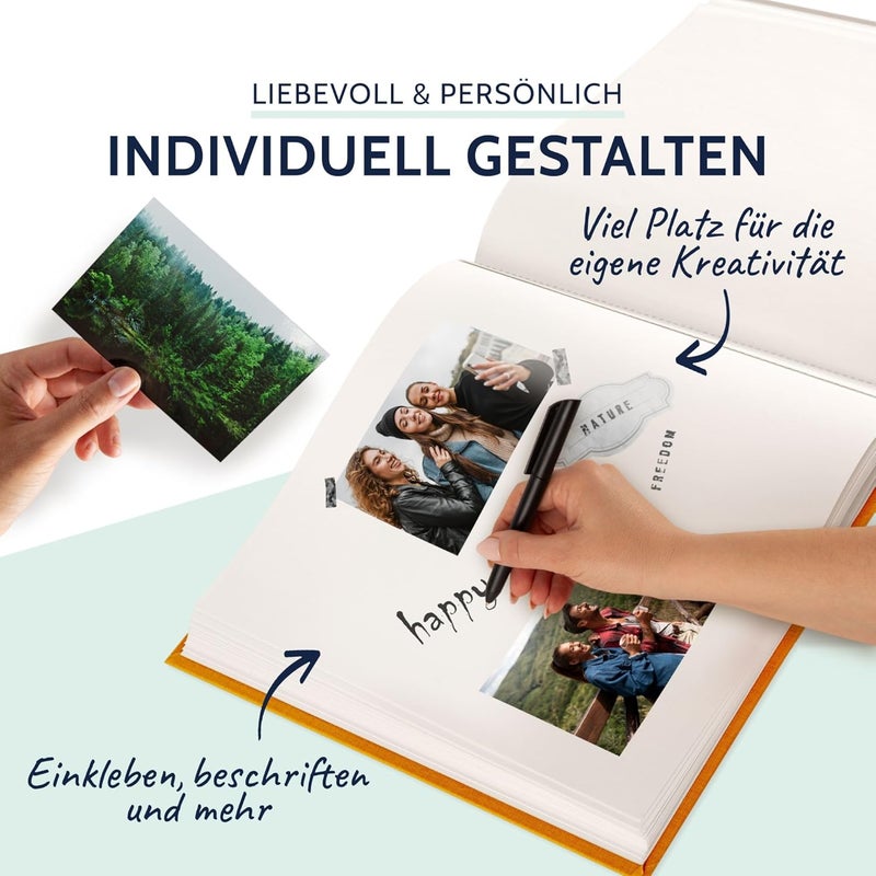 Goldbuch Summertime 31705 Photo Album, 30 x 31 cm, Photo Book with 100 White Pages & Glassine Dividers, Linen Photo Album, Memory Album, Yellow - Image 5