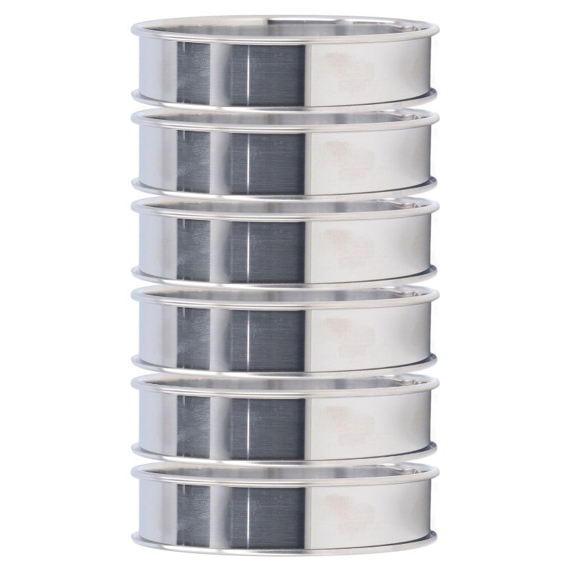 Crumpet Rings 10cm Stainless Steel Double Roll Design Finger Protection - Easy Demoulding English Muffin Rings for Home Baking Enthusiasts - Image 4