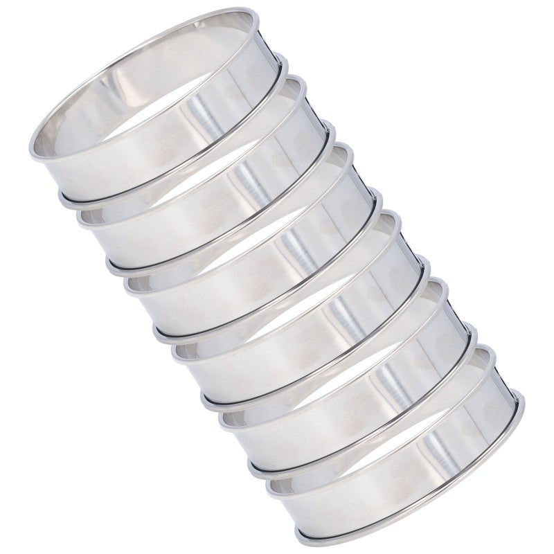 Crumpet Rings 10cm Stainless Steel Double Roll Design Finger Protection - Easy Demoulding English Muffin Rings for Home Baking Enthusiasts - Image 5
