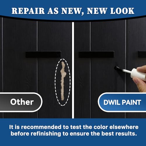 DWIL Black Paint for Metal - Appliance Touch Up Paint, Multi Surface Scratch Repair for Refrigerator, Enamel, Door, Cabinets, Wood, Microwave, 1.5 Fl Oz(Black) - Image 2