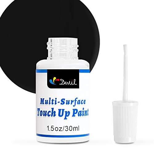 DWIL Black Paint for Metal - Appliance Touch Up Paint, Multi Surface Scratch Repair for Refrigerator, Enamel, Door, Cabinets, Wood, Microwave, 1.5 Fl Oz(Black) - Image 1