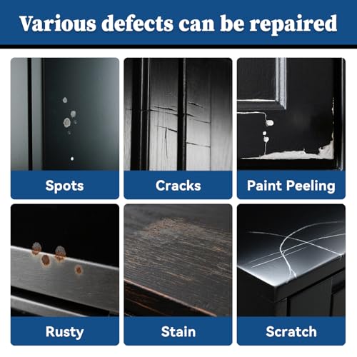 DWIL Black Paint for Metal - Appliance Touch Up Paint, Multi Surface Scratch Repair for Refrigerator, Enamel, Door, Cabinets, Wood, Microwave, 1.5 Fl Oz(Black) - Image 5