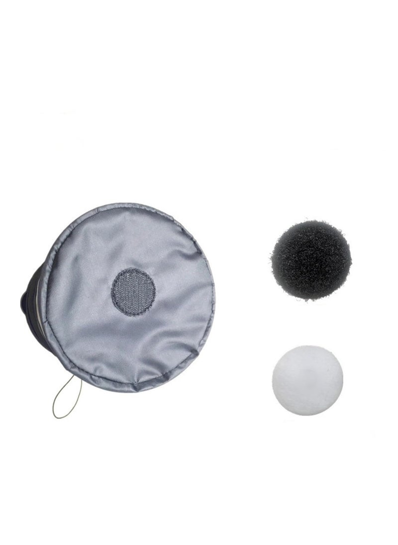 Rightsure - Car Trash Can Telescopic Hanging Chair Back Storage Bag with Lid Car Oxford Cloth Garbage Bag（black） - Image 1