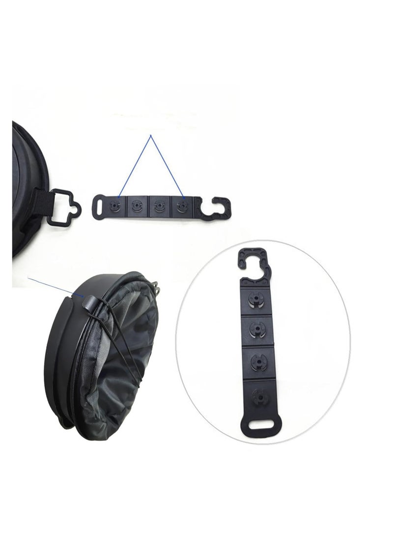Rightsure - Car Trash Can Telescopic Hanging Chair Back Storage Bag with Lid Car Oxford Cloth Garbage Bag（black） - Image 1