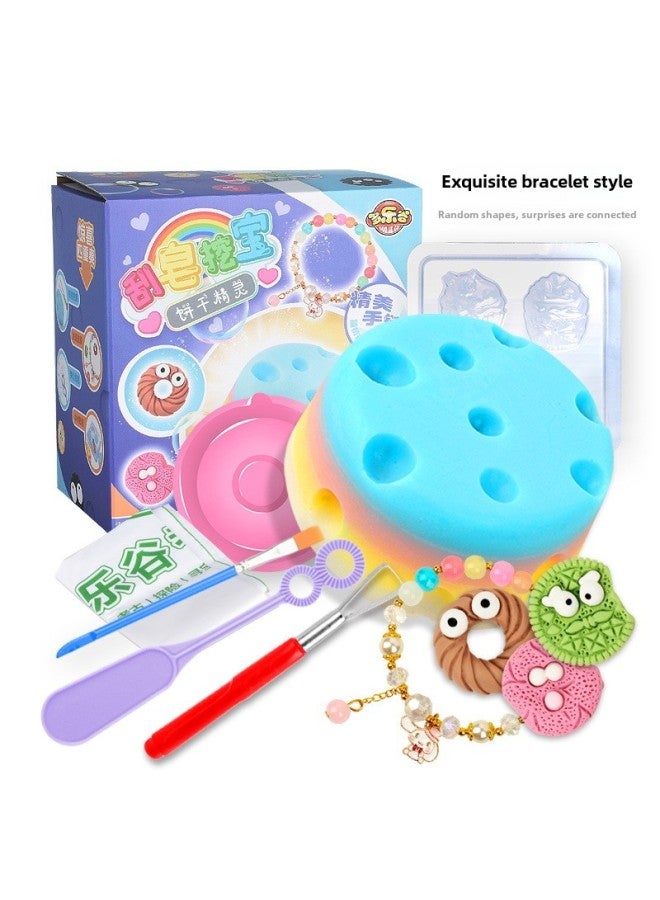 Digging Gem Rainbow Soap Cheese Blind Box Children's Archaeological Digging Treasure Toy Girl Scraping Soap Diy Bracelet-Color:Soap Digger (exquisite Bracelet)  - Image 1