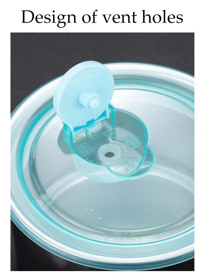 DUNISO 4 قطع حاوية تحضير الوجبات من الفولاذ المقاوم للصدأ، حاويات تخزين طعام دائرية محكمة الإغلاق مع غطاء، صندوق للحفاظ على الط freshness، صناديق بينتو قابلة لإعادة الاستخدام أو صندوق فرعي للطعام للعمل، المدرسة، المنزل، الهواء الطلق، النزهة - Image 4