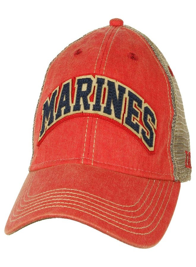 7.62 Design USMC Arched Vintage Trucker Hat Scarlet - Image 1