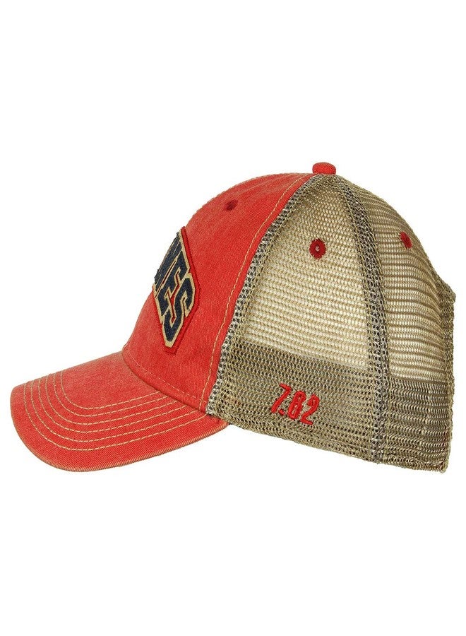 7.62 Design USMC Arched Vintage Trucker Hat Scarlet - Image 3