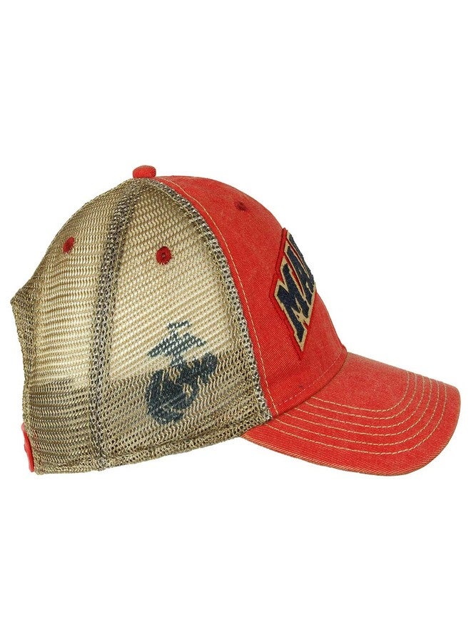7.62 Design USMC Arched Vintage Trucker Hat Scarlet - Image 4