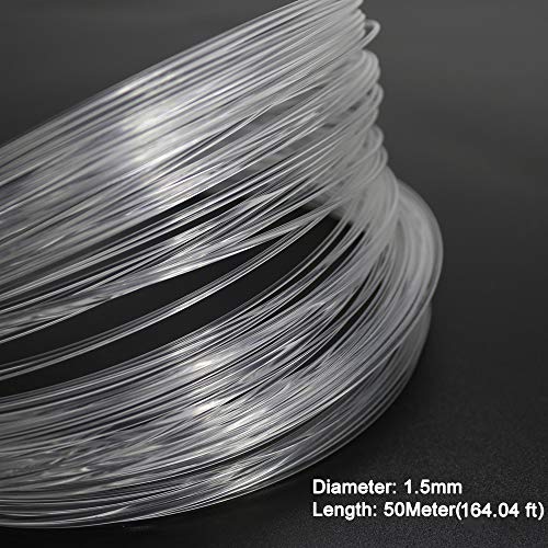 AZIMOM PMMA Plastic End Glow Fiber Optic Cable 1.5mm(0.06in) 50m(164ft)/Roll for Star Sky Ceiling All Kind Led Light Engine Driver Source - Image 5