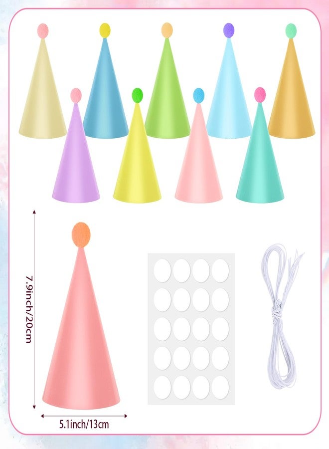 Adecortalk 10 Pcs Mini Party Hats for Stuffed Animals, Colorful Birthday Party Hats for Stuffed Animals Pet Birthday Holiday Decorations Supplies - Image 2