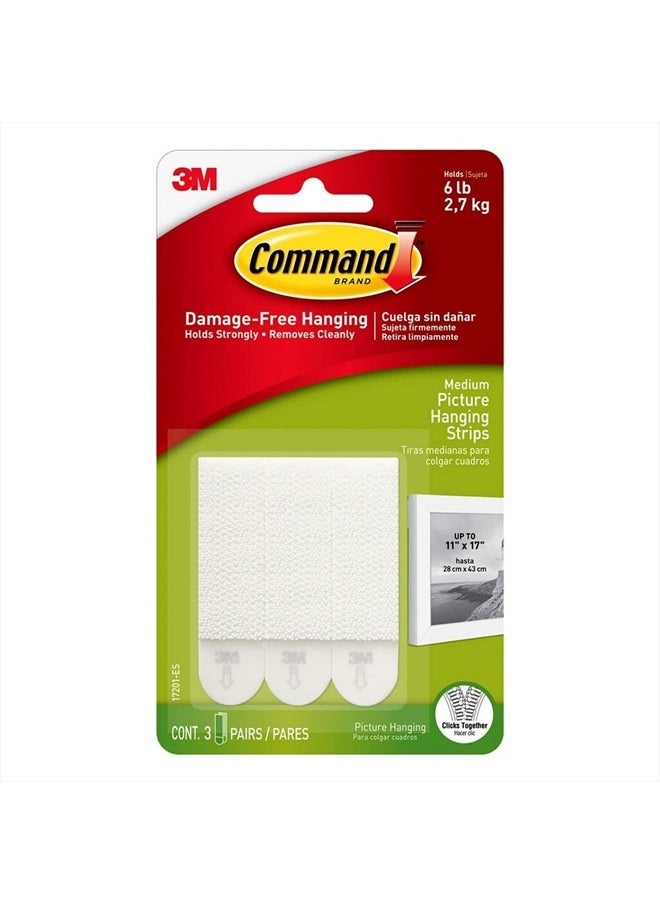 Command 3M Command Adhesive Strip Picture Hanging, Pack of 1, White,CAD17201ES  - Image 1