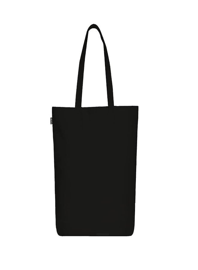TrendoPrint Canvas Black Tote Bags for Women with Zip 15Kgs Capacity, College Bag for Girls, 100% Organic Cotton Tote Bag for Shopping, Travel &Beach BT25-01 - Image 5
