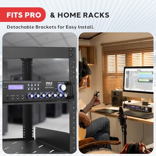 Pyle 3000W Multi-Channel Bluetooth Wireless Power Amplifier - Rack Mount - Stereo Receiver w/ FM Radio - USB/SD - Dual Mic w/ Echo - RCA - Headphone - LED Display - Cooling Fan - P3001BT - Image 4