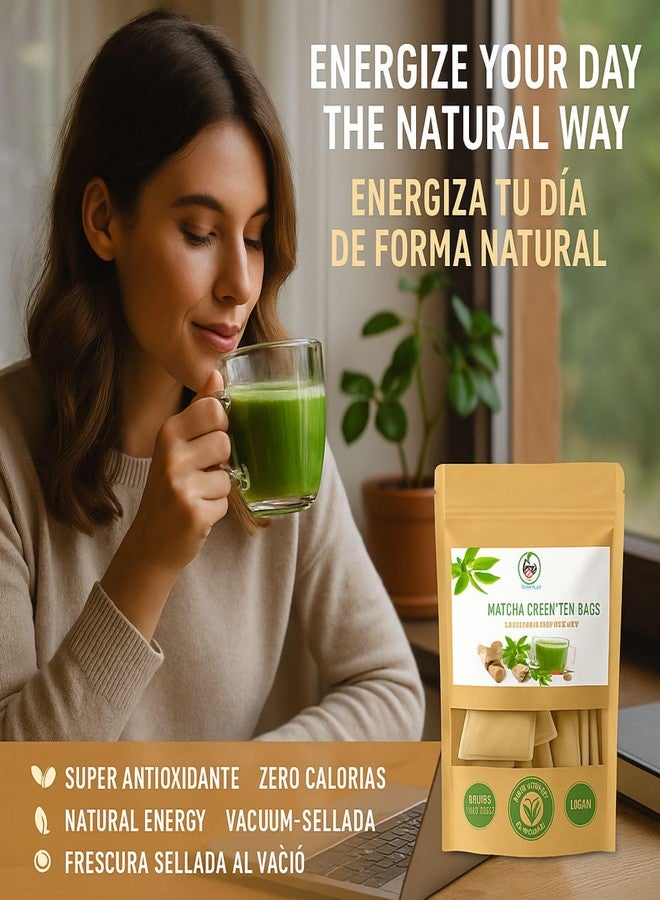 B-Experts Green Matcha Tea - 50 Tea Bags (2 g Each) - Premium Japanese-Style Matcha for Hot & Iced Drinks - Antioxidant-Rich, Zero Calories - 100% Natural, Vegan, Non-GMO, Sugar-Free - Vacuum-Sealed for Freshness - by BexpertsUSA - Image 2