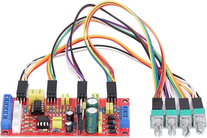 NE5532 Preamplifier Board Dual Op Amp Volume Control Module with Treble Midrange Bass Adjustment for Audio Amplifier DIY Projects and Sound Systems - Image 4