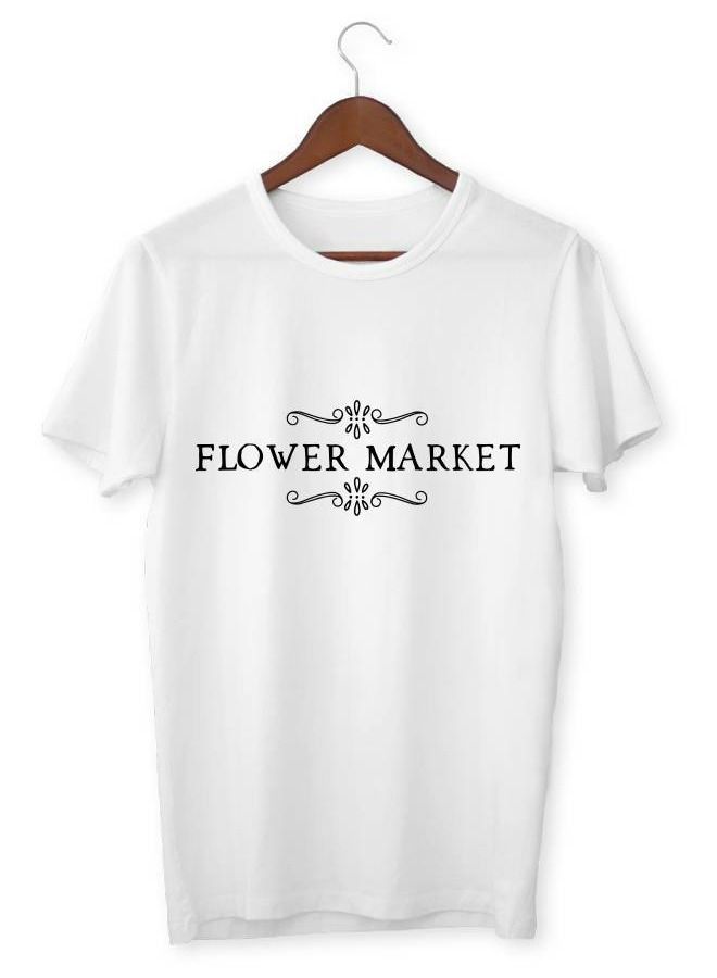 LOUD UNIVERSE Men’s Soft T Shirt Printed Flower Market - Image 1