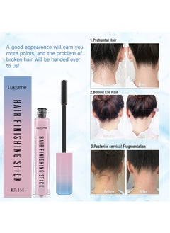 Luxfume Hair Finishing Stick, Broken Hair Finishing Cream Hair Styling Wax Stick, Hair Mascara Styling Gel Refreshing Not Greasy Fixing Bangs Stereotypes Cream For Girls Women  - Image 4
