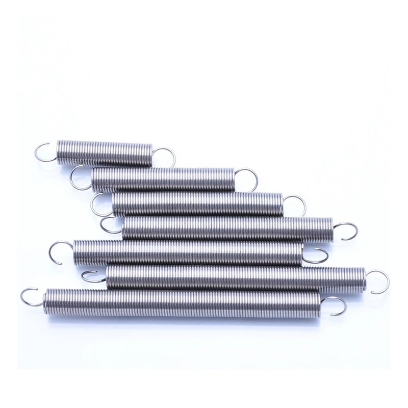 Stainless Steel Spring, Metal Springs 1/2pcs 304 Stainless Steel Tension Spring Wire Dia 1.2mm S Hook Cylindroid Helical Pullback Expand Spring Long 30mm - 250mm(12MM-1.2MM,150mm (1pcs)) - Image 4