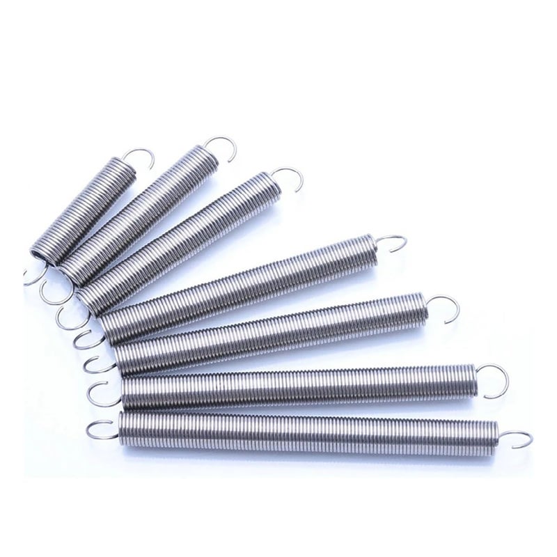 Stainless Steel Spring, Metal Springs 1/2pcs 304 Stainless Steel Tension Spring Wire Dia 1.2mm S Hook Cylindroid Helical Pullback Expand Spring Long 30mm - 250mm(12MM-1.2MM,150mm (1pcs)) - Image 1
