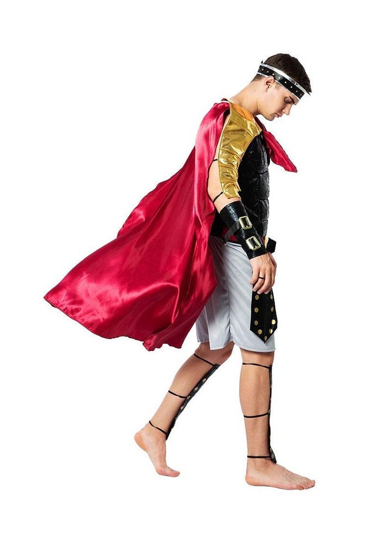 YelaJoy - Men Roman Gladiator Costume Halloween Suit Adult Soldier Warrior Armor Spartan Costumes - Image 1