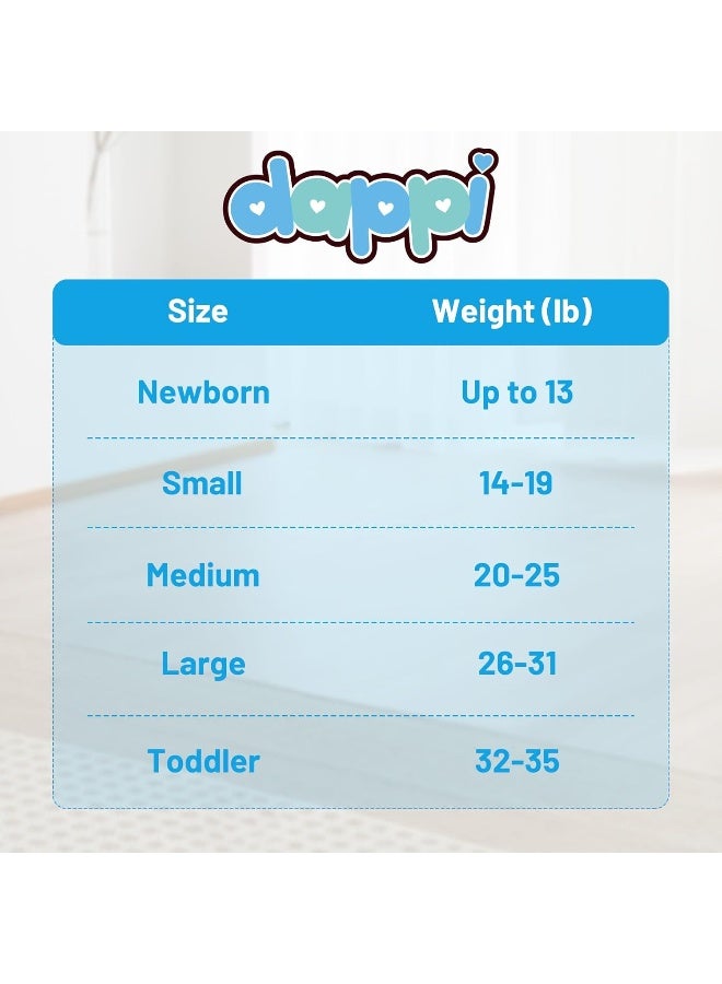 Dappi Waterproof 100% Nylon Diaper Pants, White, Newborn (2 Count) - Image 4