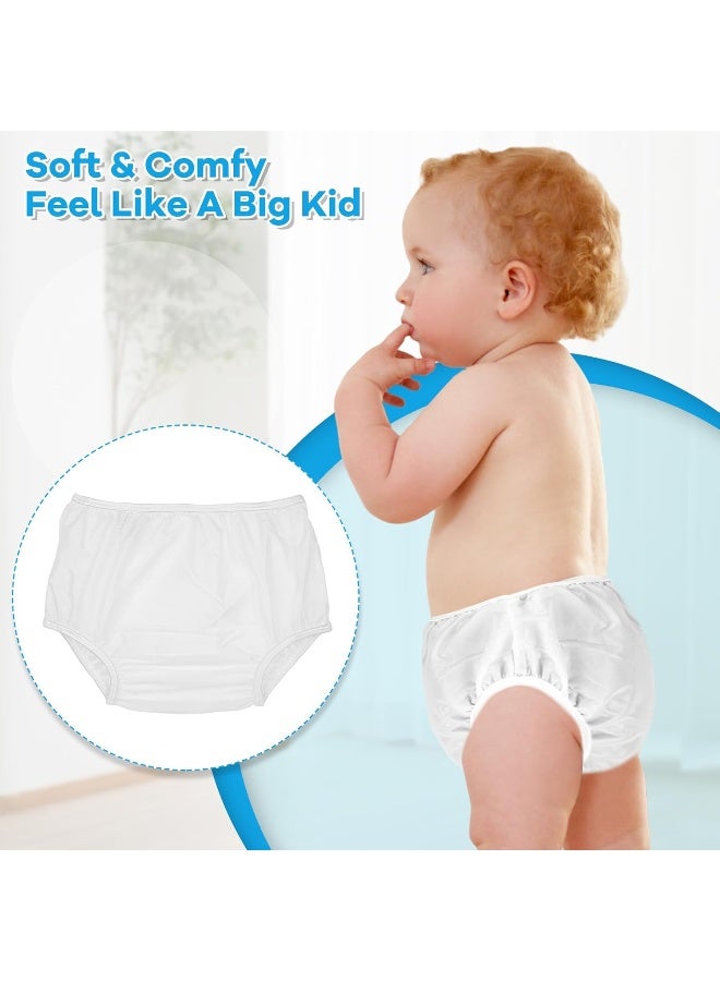 Dappi Waterproof 100% Nylon Diaper Pants, White, Newborn (2 Count) - Image 3