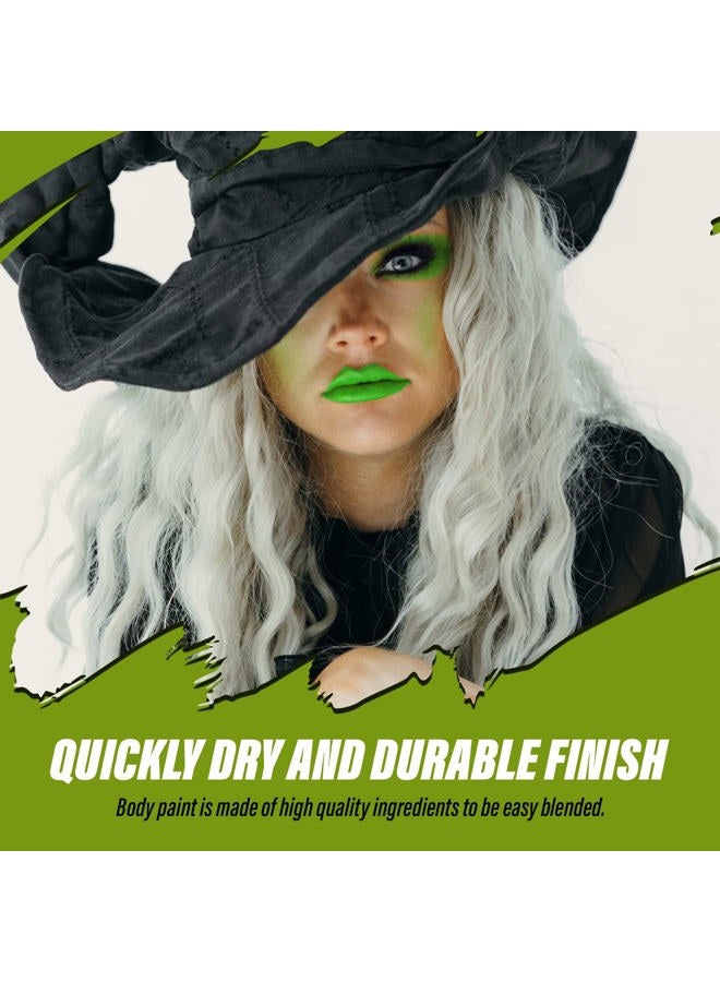 Manic Panic طلاء وجه وجسم باللون الأخضر من بويزن آيفي لملابس الهالوين - مكياج كريمي للهالوين للملابس وكوسبلاي - ناعم، قابل للدمج وتغطية كاملة، نباتي - Image 3