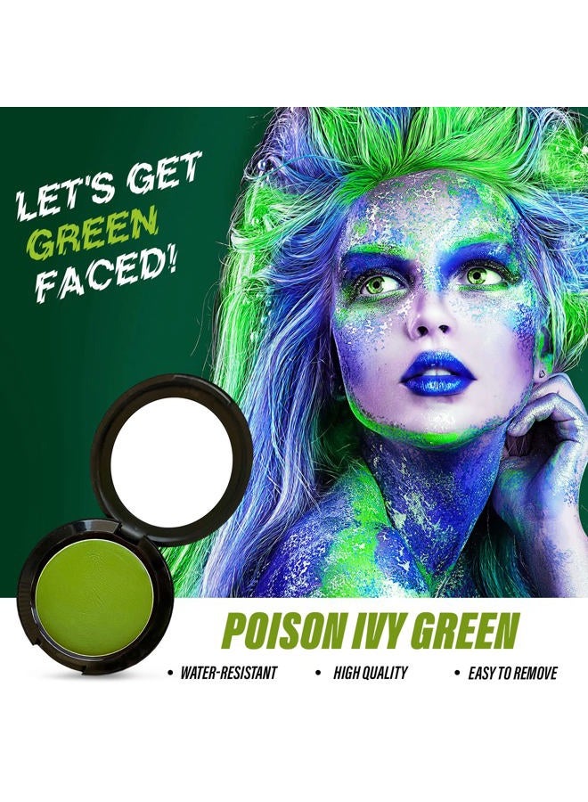 Manic Panic طلاء وجه وجسم باللون الأخضر من بويزن آيفي لملابس الهالوين - مكياج كريمي للهالوين للملابس وكوسبلاي - ناعم، قابل للدمج وتغطية كاملة، نباتي - Image 2