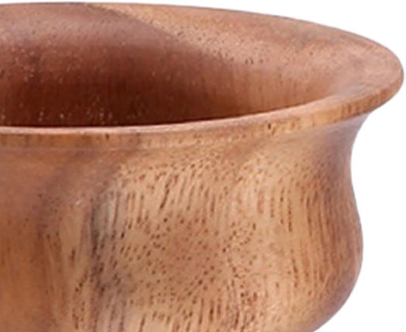 Potpourri Bowl Kids Wood Bowl Kitchen Salad Fruit Serving Bowl Footed Pedestal Multipurpose Snacks Tray Plate Handmade Suitable for Kitchen Counter, Large - Image 2