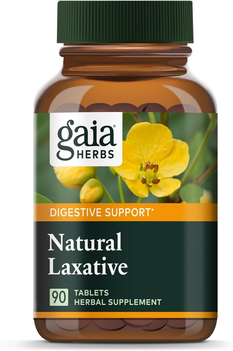 Gaia Herbs Gaia Herbs Natural Laxative - Supports Constipation Relief for Adults - with Senna Leaf, Cape Aloe, Caraway, Dandelion & Fennel - 90 Tablets (45 Servings) 