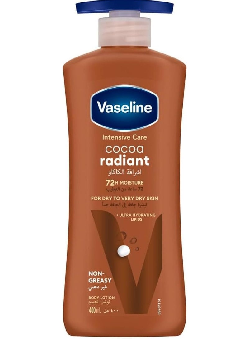 فازلين لوشن فازلين للعناية المركزة بالكاكاو مصنوع من زبدة الكاكاو النقية بنسبة 100% للحصول على توهج طبيعي - Image 1