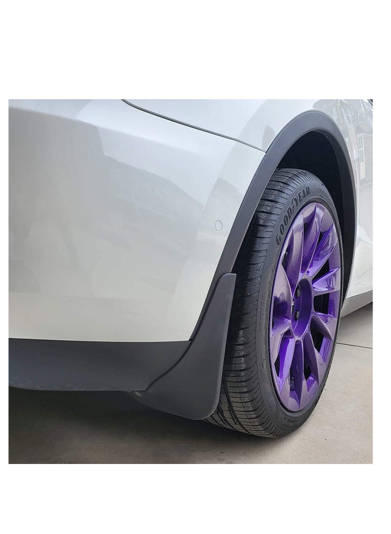 Nansure Car Mud Flaps Compatible with 2020 2021 2022 2023 Tesla Model Y Mud Flaps Splash Guards Mudguard Mudflaps Car Accessories for Model Y No Need to Drill Holes Set of 4 - Image 2