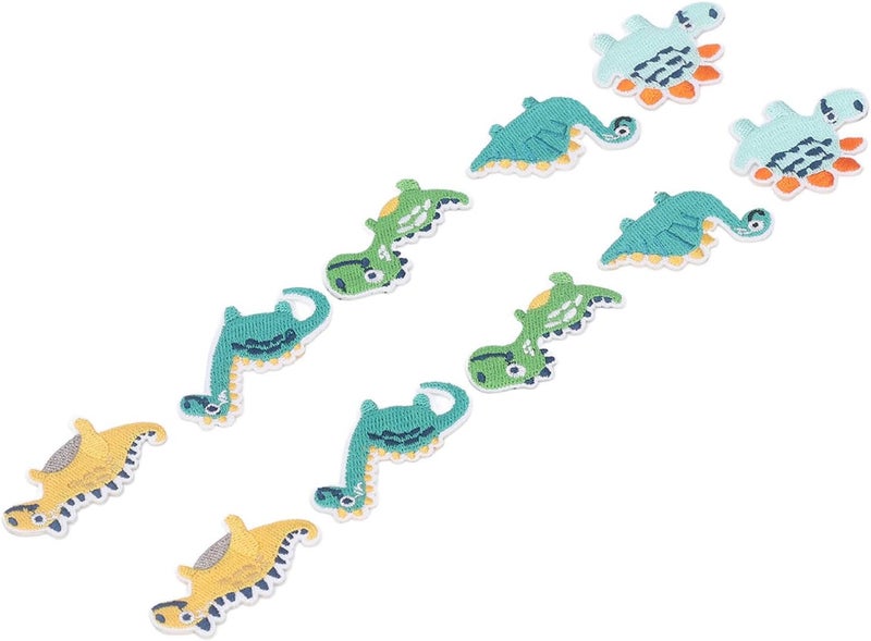 GLOGLOW Nan 10Pcs Embroidered Dinosaur, Cotton Iron on Patches for Kids Clothes, Bags, Hats, Shoes with Colorful Craftsmanship Other Sewing and Embroidery Supplies - Image 5