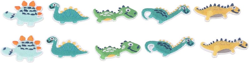 GLOGLOW Nan 10Pcs Embroidered Dinosaur, Cotton Iron on Patches for Kids Clothes, Bags, Hats, Shoes with Colorful Craftsmanship Other Sewing and Embroidery Supplies - Image 4