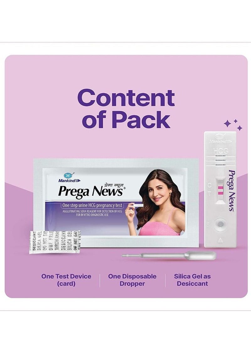 Mankind - Prega News One Step Urine HCG Pregnancy Test Kit Device 6Pack - Image 1