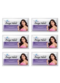 Mankind Prega News One Step Urine HCG Pregnancy Test Kit Device 6Pack  - Image 1