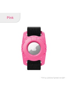 AirTag Protective Shell For Apple Anti-lost Device Pet Tracker IP67 Grade Pet Dog Rope Waterproof Protective Shell-Color:Bright Pink-Applicable Model:Airtag