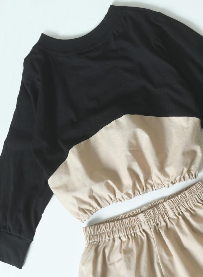 بيلا مودا طقم منسق من بنطال مع بلوزة بياقة دائرية - Image 3